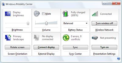 在Win7移動中心 快速設(shè)置電腦不再擔憂