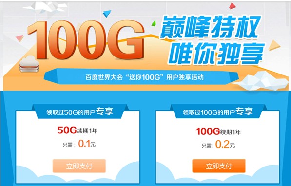 100G免費豪贈的活動